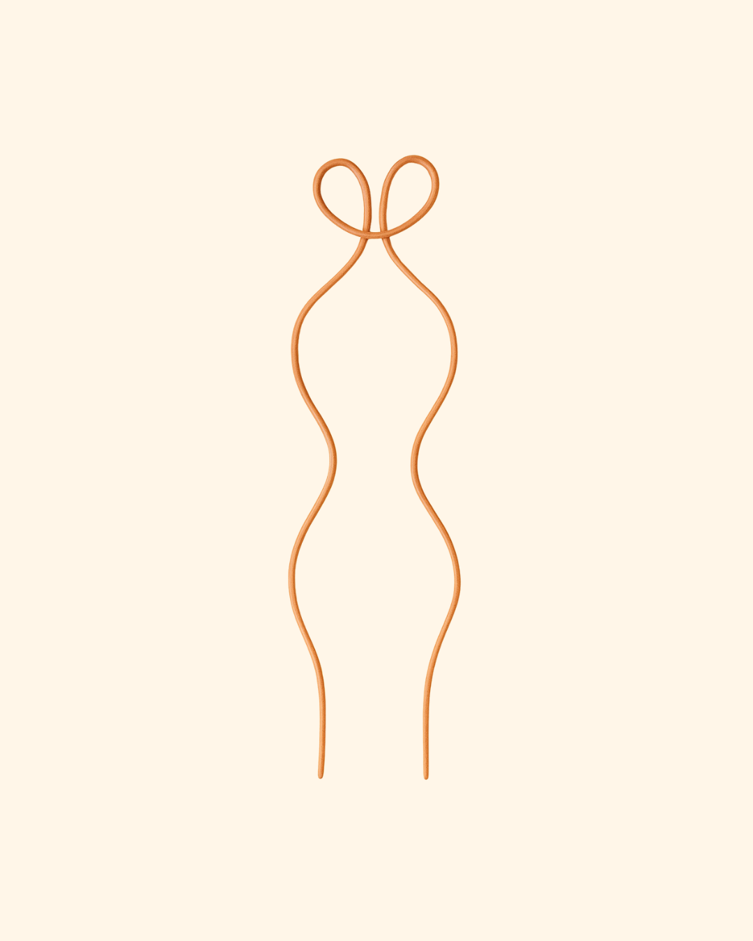 copper hair fork with affirmation card and little piece of the inspired tree