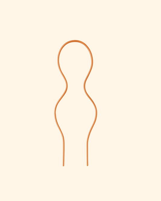 copper hair fork with affirmation card and little piece of the inspired tree